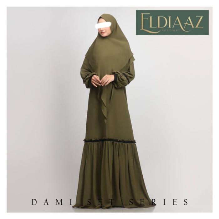 Gamis set series Dami by eldiaaz bahan babydoll