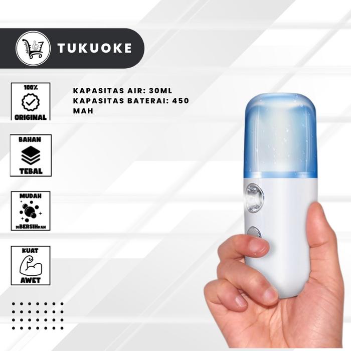 Nano Spray Usb Charger Mini Face Mist Nanno Spray Facial Wajah Mini Facial Humidifier Nano