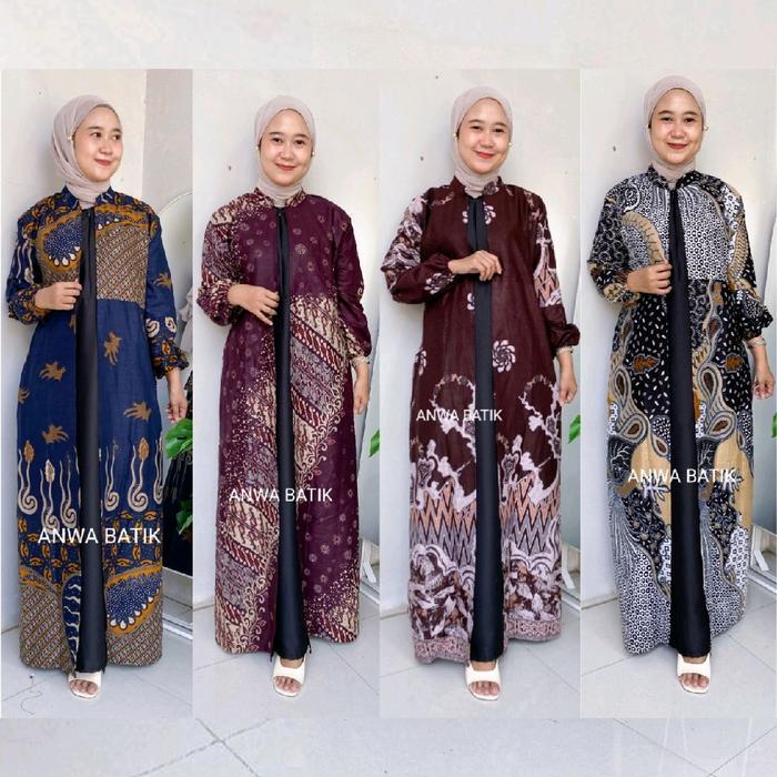 Gamis Batik Katun Mix Moscrepe