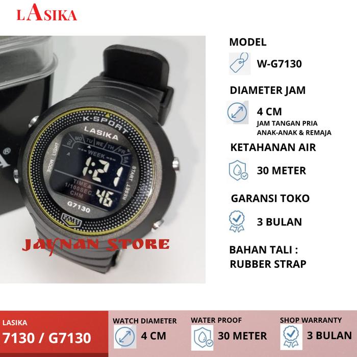 DI JUAL JAM TANGAN ANAK TK/SD LASIKA G7130C/7130/W-G7130C TAHAN AIR JAMINAN ORIGINAL LASIKA