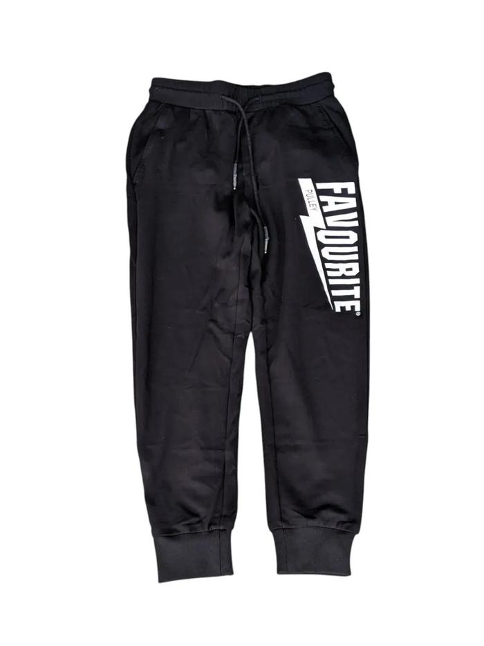 GXG - Celana Panjang Training Jogger Unisex Pria Wanita Hitam Size 29-31