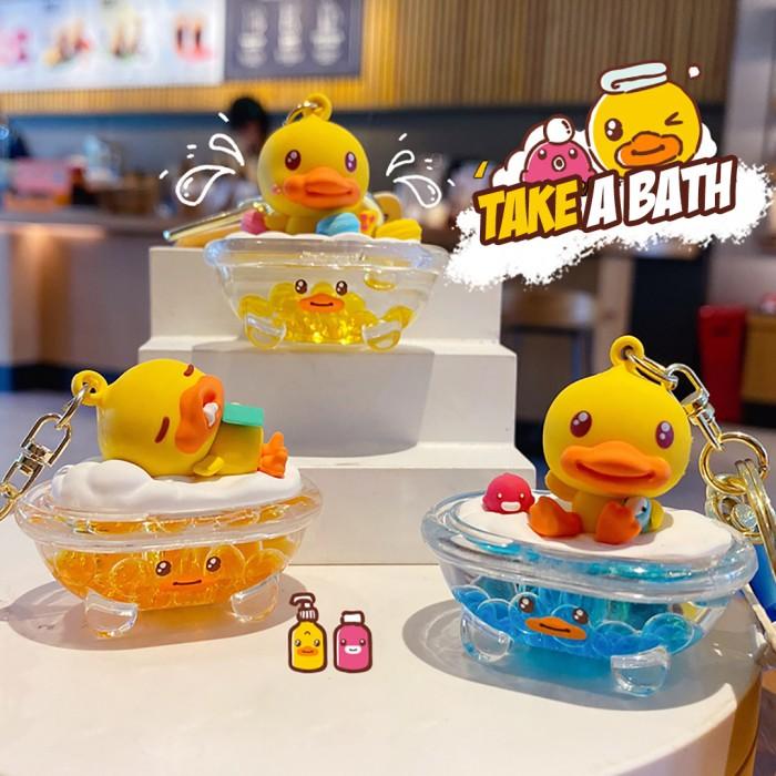 TOKKADO B.Duck Bath Doll Keychain Gantungan Kunci Karakter Bebek B-Duck Kuning Lucu