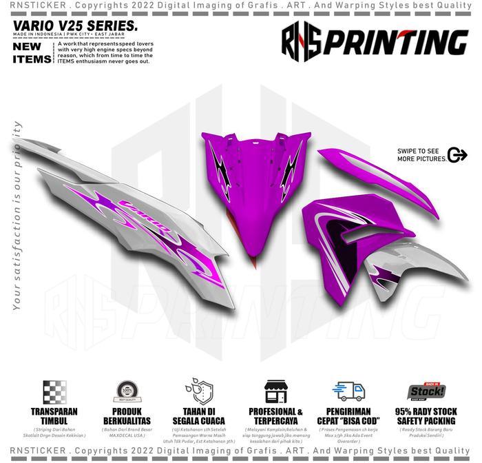 VRV25 Striping Transparan Vario 125 New Stiker Striping Variasi Vario Click Vario new 125 Gen 2