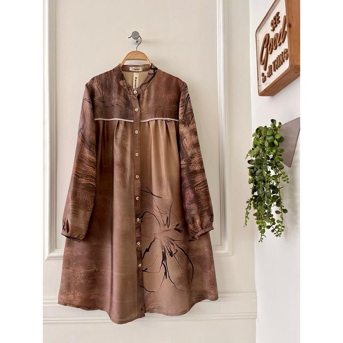 Kamari Tunik Kemeja Wanita Motif Terbaru Kekinian Elegan Katun Julia Silk Premium