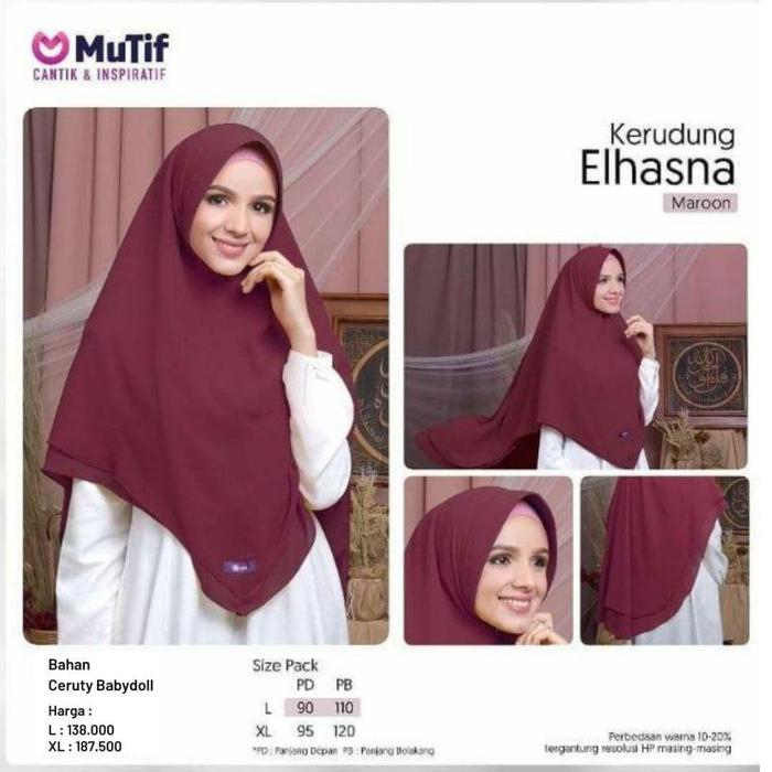 MUTIF Khimar Elhasna Basic 2 Layer