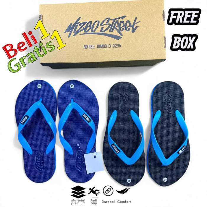 PREMIUM Sendal Jepit MIZEO STREET Classic Flip Flop Karet Spon Pria Wanita Sandal Ando terlaris