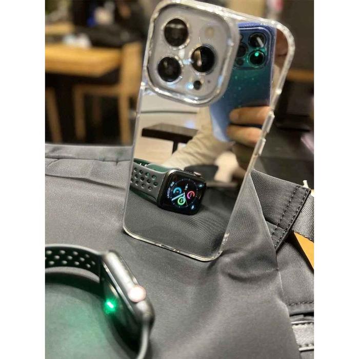 Case iPhone 7 8 Plus XR XS MAX 11 12 13 14 PRO MAX PLUS Casing Mirror Metallic Chrome Kaca
