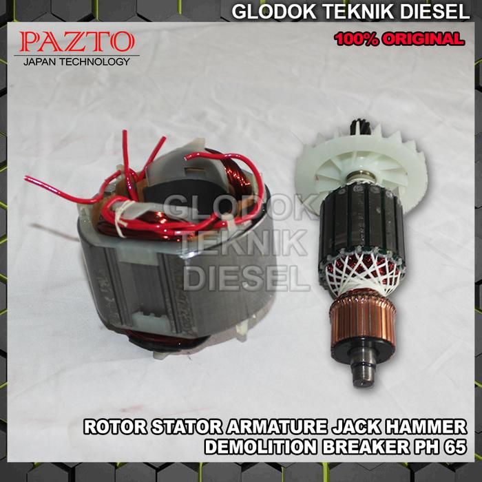 Pazto Armature Rotor Stator Mesin Jack Hammer Bobok Demolition Hammer PH 65 PH65 ORIGINAL TERBAIK