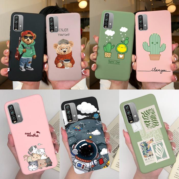 For Redmi 9T Case For Xiaomi Redmi 9T Cover 2021 Cute Bear Coque Soft