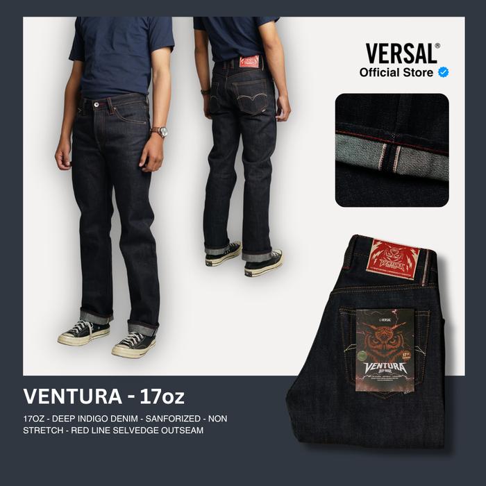 Versal The Finest - NEW VENTURA 17oz Deep Indigo With Red Line Selvedge Denim (Ready Stock)