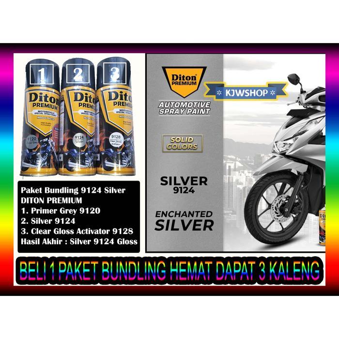 Paket Hemat DITON PREMIUM Primer 9120 Silver 9124 Clear Activator 9128
