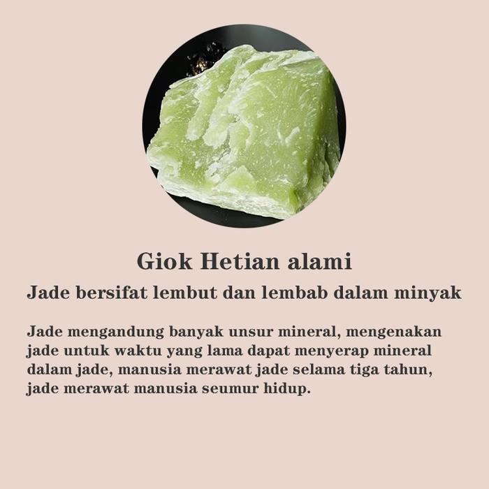【COD】Gelang Giok Wanita Cina Gelang Giok Bambu Berlapis Emas 18K Gelang Giok Bambu Kualitas Giok Mem