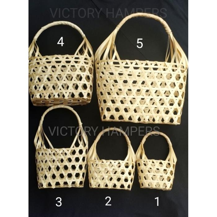 KERANJANG BAMBU ANYAMAN BAMBU PALING KUAT KOKOH WADAH SERBAGUNA HAMPERS DLL