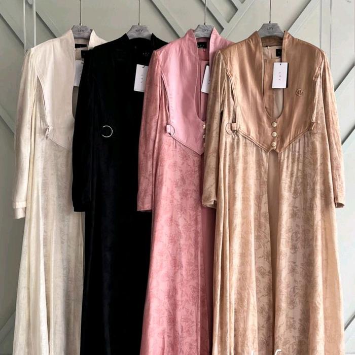 gamis organza bordir premium