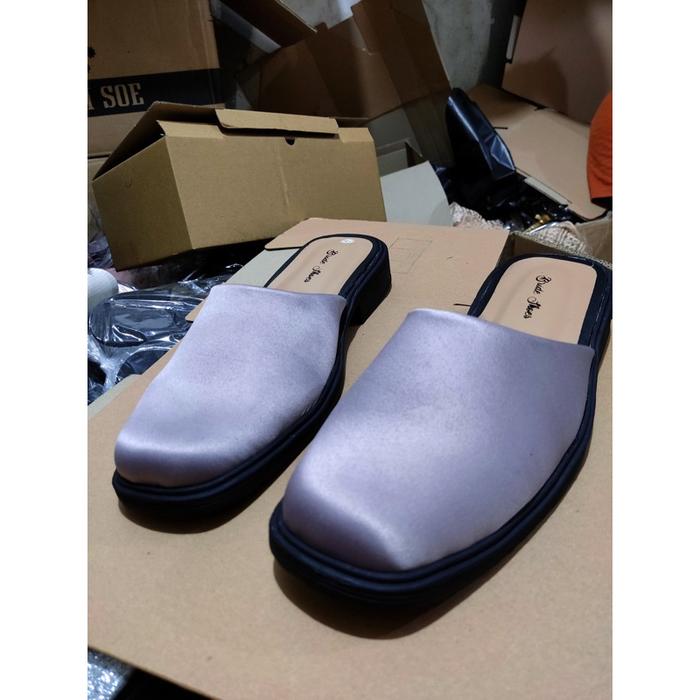 BRIDE SHOES sandal/bustong pengantin pria /selop pengantin pria premium taro silver burgundy marun d