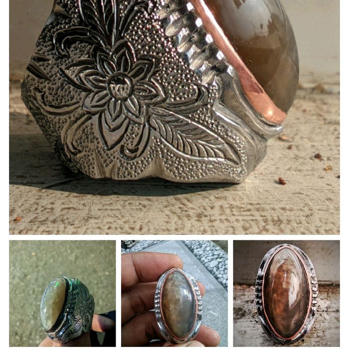 CINCIN BATU AKIK PRIA PANDAN KAPAS LAWAS LUMUT KRISTAL SISIK GREPES PANDAN KAPAS KALSEDON Rings