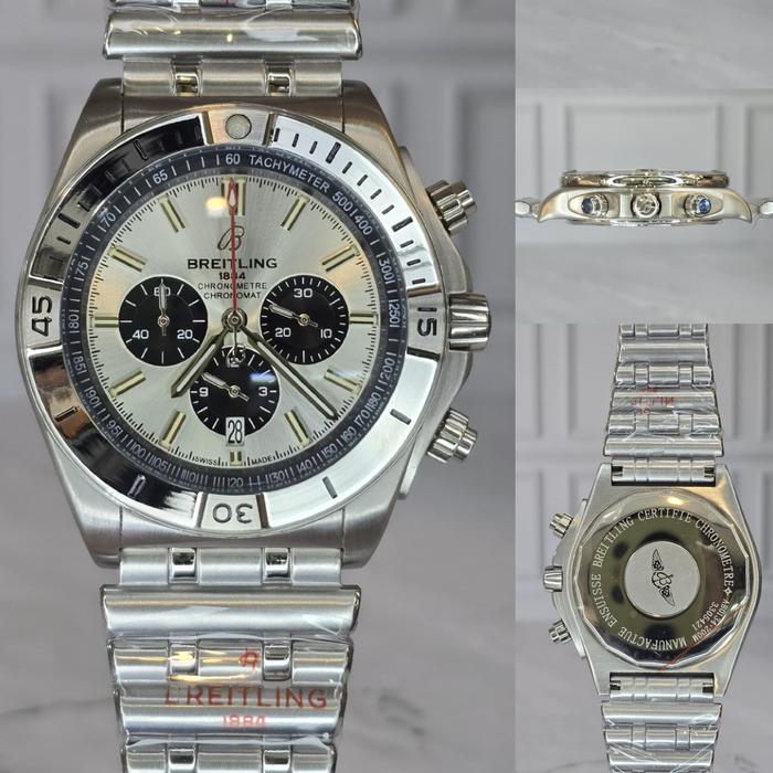 jam tanganBreitlingChronomat 44mm Premium Clone Stainless strap