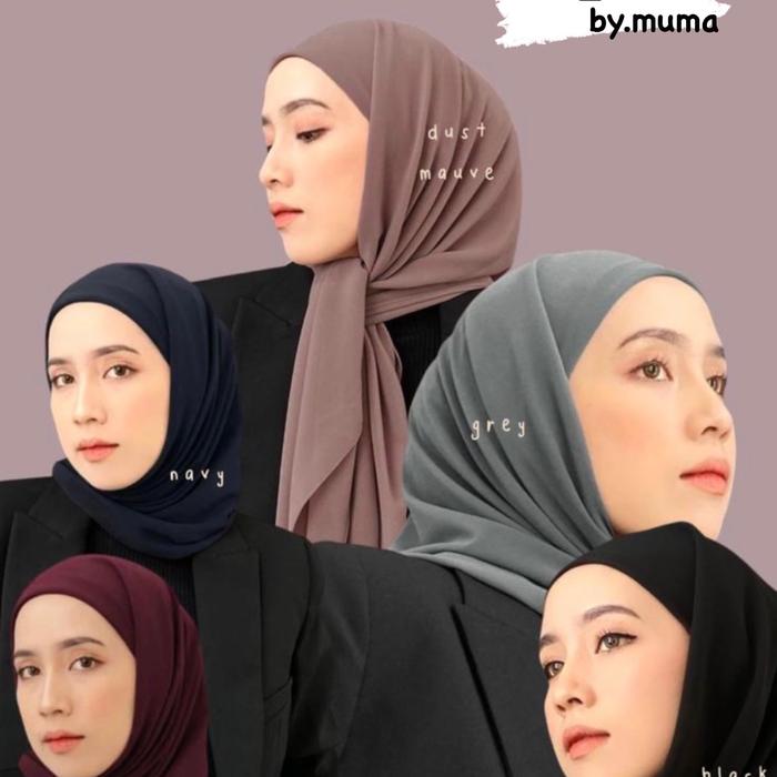 Hijab instan segitiga ceruty 2 layer