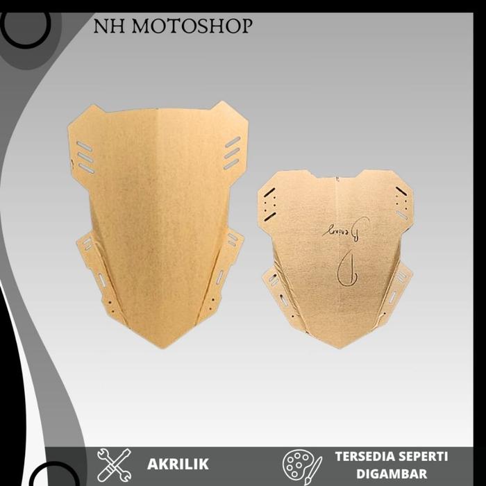 Visor Kaca Motor Model Touring Bahan Akrilik Premium Tipe Universal rna Bening Hitam Transparan