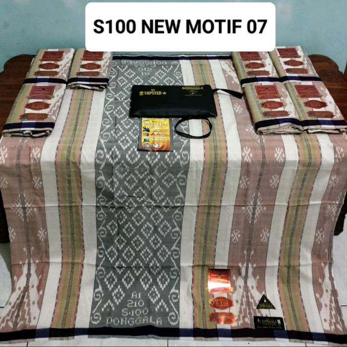 DONGGALA Sarung S100 NEW MOTIF JAHIT TENGAH ATBM S100 SUTRA 020 Dengan Desain Eksklusif
