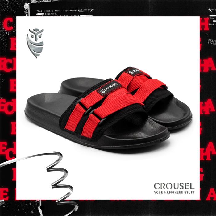 Crousel Sandal slop Casual \ Unisex - Caesar Black X Red