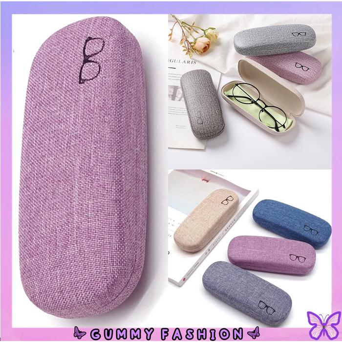 •GUMMY• KKC412 Box Tempat Kacamata Hardcase Magnet Soft Color warna warni cod