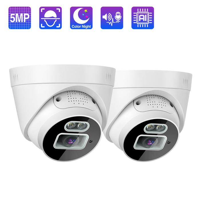 Techage H.265 Smart AI POE Camera Colorful Night Vision Two-way Audio