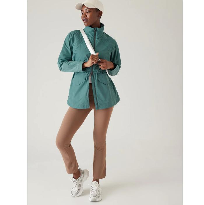 Jaket Outer  Athleta Women Westerly Jacket parka oversize Winter Deep Ocean Tall Pakain Big Size