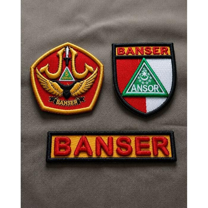 atribut bordir banser untuk seragam pdh banser bordir timbul request nama
