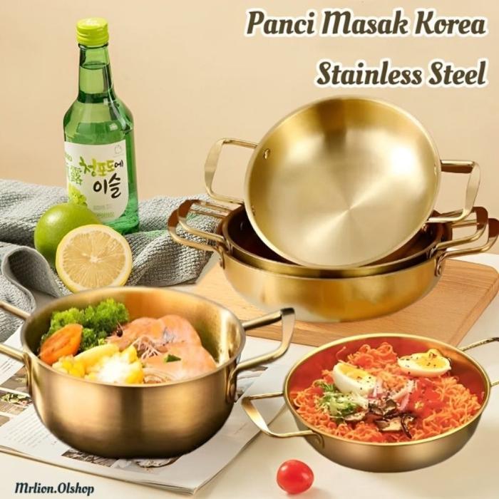Panci Ramen Korea Noodle Pot Stainless steel 18cm,20cm,22cm Panci Ramyun