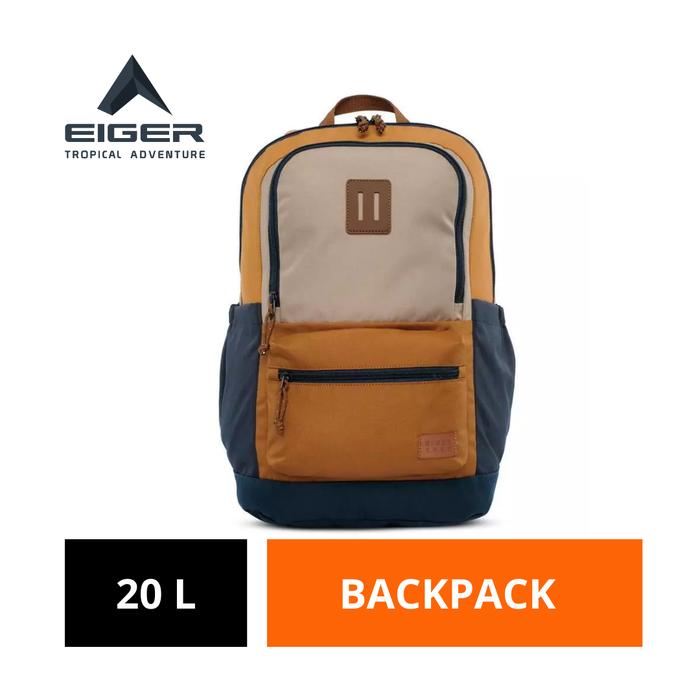[BISA COD] Tas Ransel Pria Eiger Original 20 L Hitam Polyester Avenue Class Daypack 20l Laptop