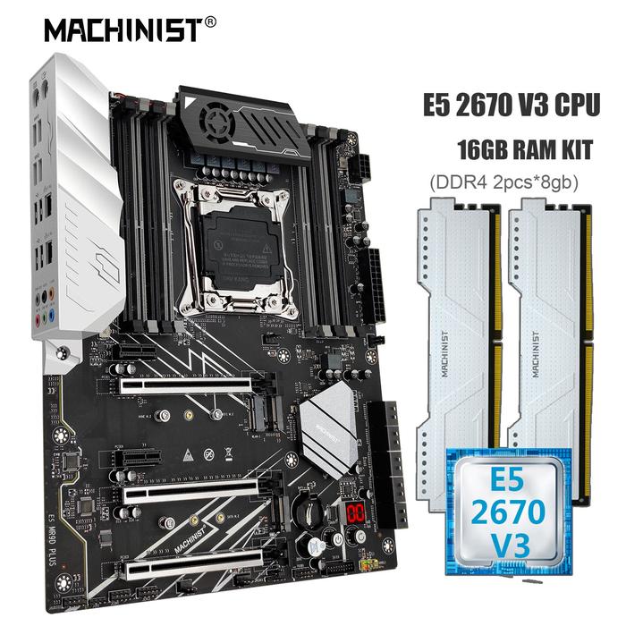 MACHINIST Motherboard Combo kit Xeon E5 2670 V3 CPU LGA 2011-3 DDR4