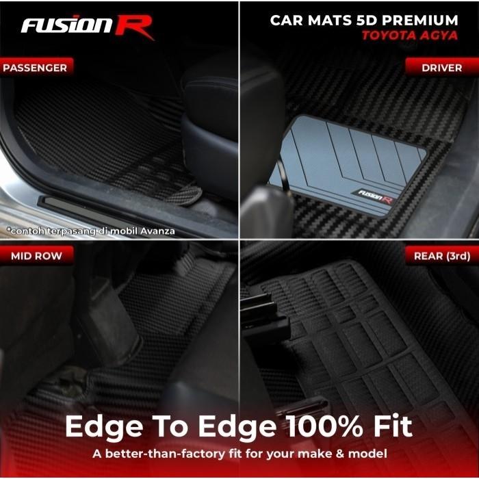 Fusion R Karpet Mobil 5D Agya / Karpet Lantai Mobil Premium Car Carpet Carbon