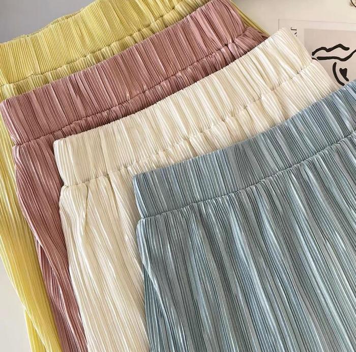 Promo Outfit muslimah rok plisket lidi premium wanita | rok span wanita | rok plisket wanita Fit Kai