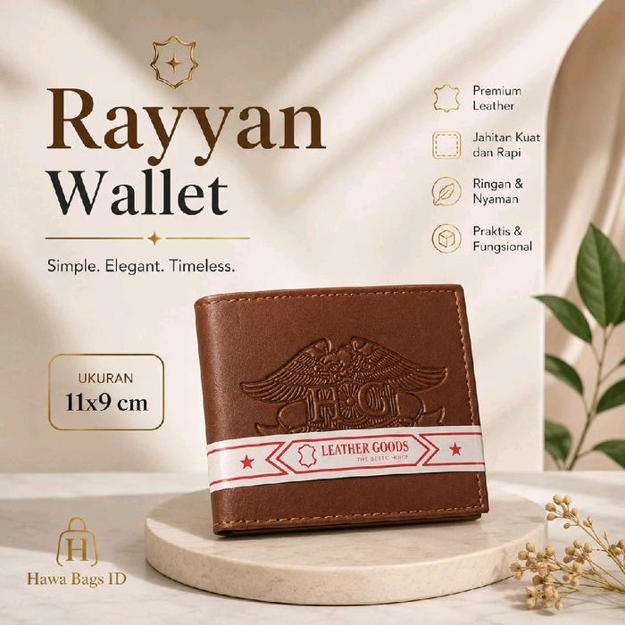 Dompet Pria Kulit Sintetis Slim Lipat 11x9 cm – Rayyan Wallet