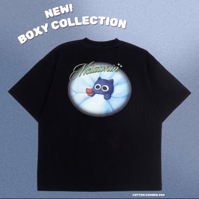 S!CK Black Boxy Shirt Melatonin Tees
