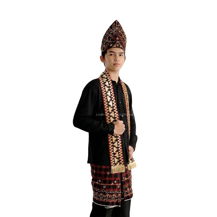 LAMPUNG ETHNICA OFFICIAL - SARUNG ADAT LAMPUNG BORDIR DAN KIKAT BORDIR TAPIS LAMPUNG - LAMPUNG ETHNI