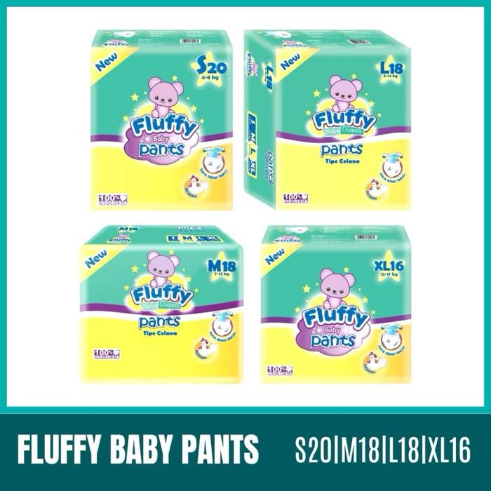 [PAKET 1 BALL] FLUFFY BABY PANTS FLUFFY POPOK BAYI CELANA MINI SIZE