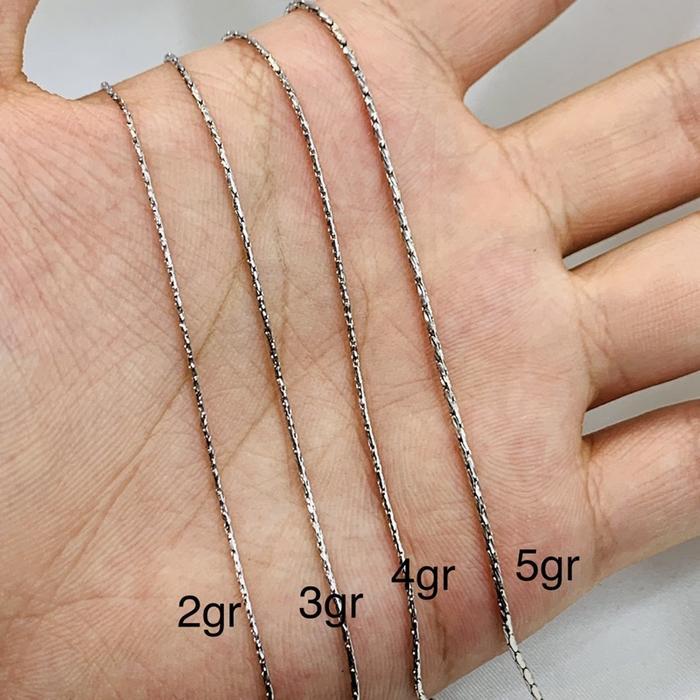 KALUNG RANTAI EMAS ASLI AQUILA MAS KADAR 750 17K MAS PUTIH RANTE PERHIASAN