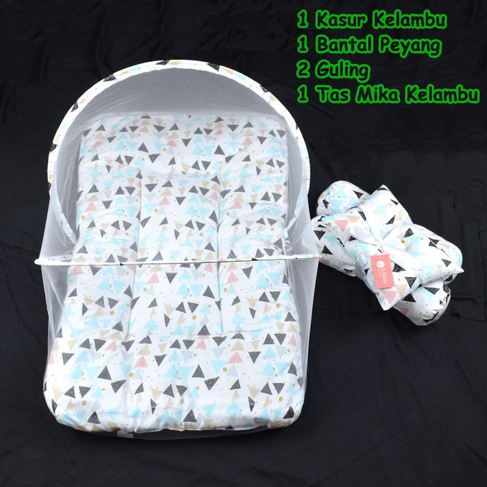 Kasur Bayi Set Kelambu / Kasur Kelambu Bayi / Bantal Guling Bayi Set -Gratisongkir