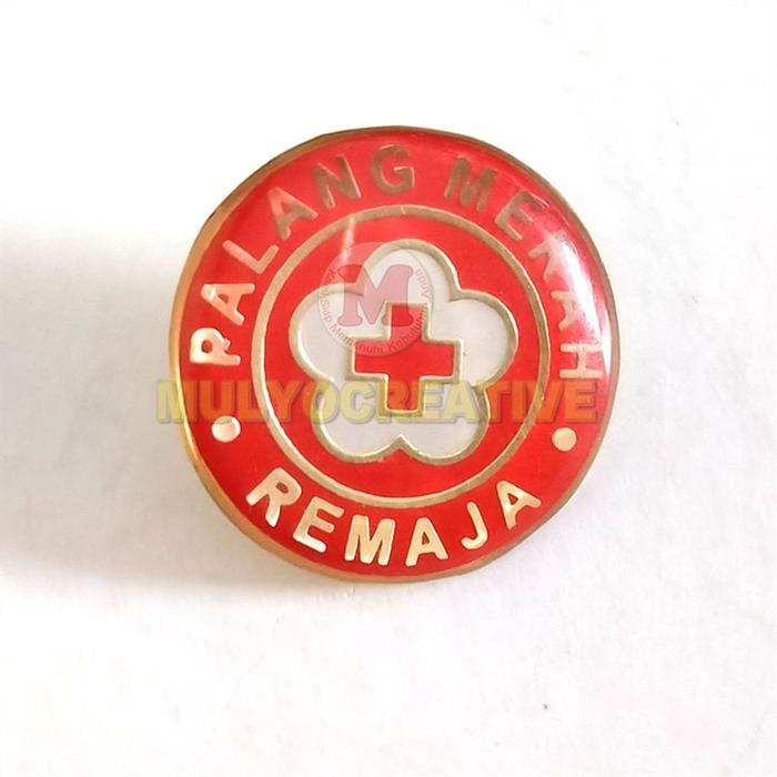 Pin PMR Model Bulat Pengait Peniti Pin Palang Merah Remaja Murah