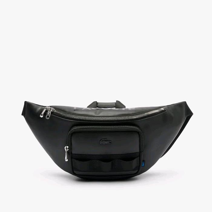 Lacoste Men's Yzio Zippered Belt Bag Original Tas Pinggang / Selempang Pria - Black