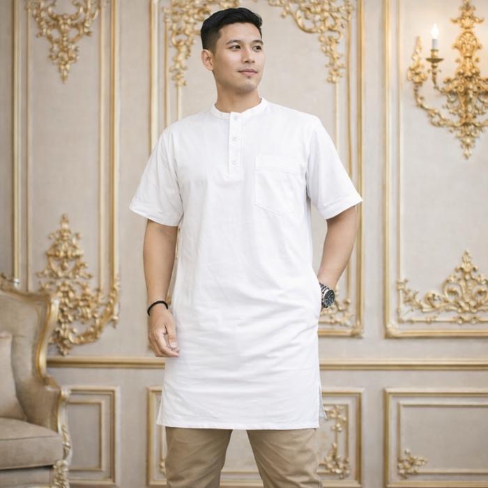 Kurta Kaos Premium Polos | kaos murah Pria Koko Muslim