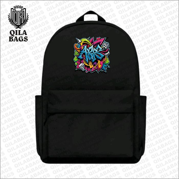 DR.AQILA BAGS - TAS RANSEL PREMIUM 3D AZKA GRAFITI COCOK BUAT ANAK SD SMP SMA DAN KULIAH Cewe Cowo F