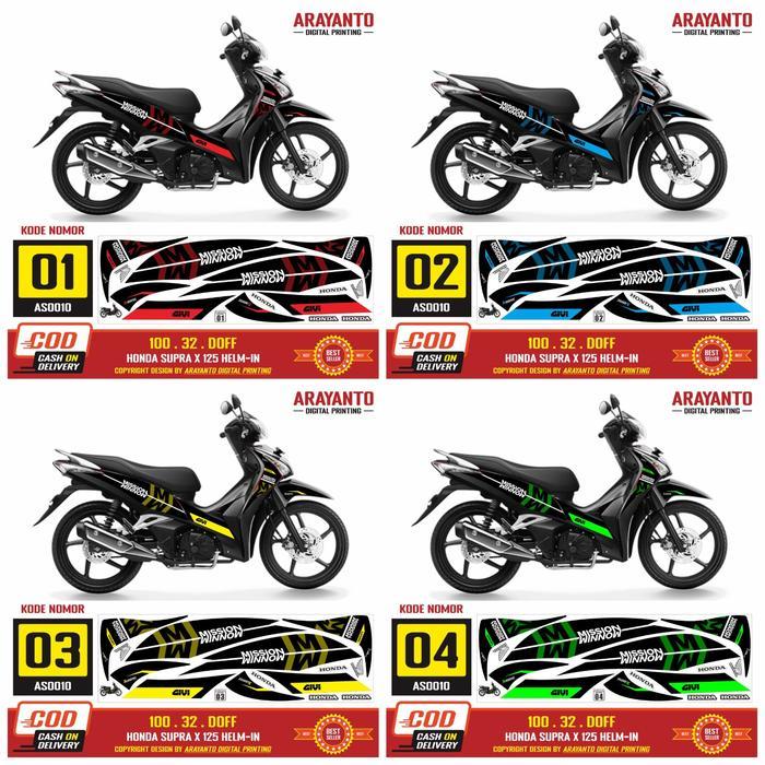 Stiker Striping Honda Supra X 125 Helm-in Variasi Decal AS0010