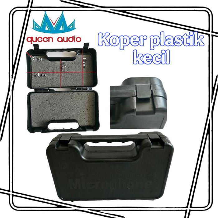 Koper plastik kecil serbaguna kotak box mikrofon tebal