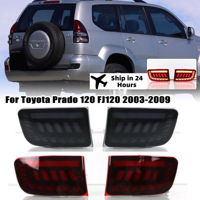 LED Rear Bumper Light DRL For Toyota Prado 120 FJ120 LC120 J12