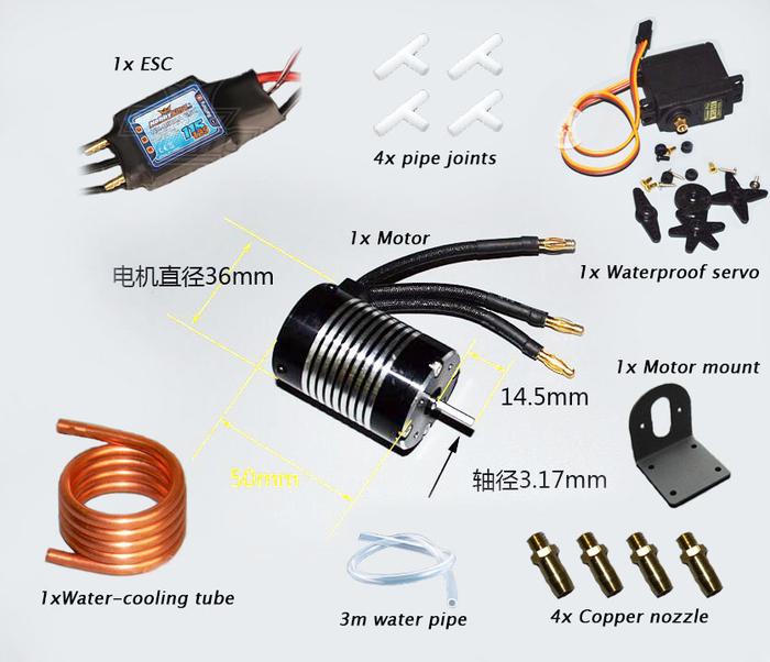 Gratis Pengiriman RC Boat Suku Cadang 3650 Brushless Motor +