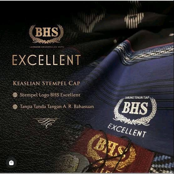 Sarung BHS EXCELLENT SILVER (TKB HPL) , TUMPAL KEMBANG HITAM POLOS 2,5J