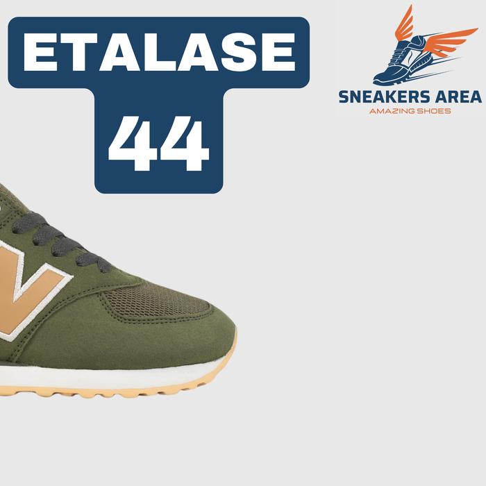SEPATU KASUAL NB 574 ARMY BROWN UNISEX PRIA WANITA ETALASE 44